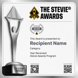 Silver Stevie® Award e-Certificate - NEW!