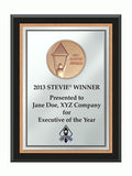 2013 Bronze Stevie Black Wood Plaque
