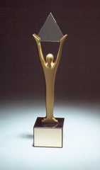 Traditional Gold Stevie Award Trophy