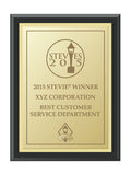2015 Gold Stevie Black Wood Plaque