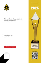 Judge's e-Certificate of Appreciation - NEW!