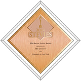 Bronze Stevie Clear Plexi Plaque- Diamond