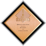 Bronze Stevie Black Plexi Plaque- Diamond