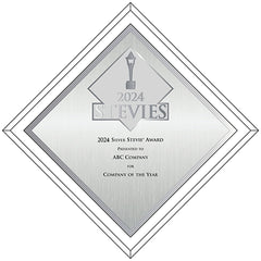 Silver Stevie Clear Plexi Plaque- Diamond