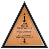 Bronze Stevie Black Plexi Plaque- Triangle