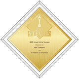 Gold Stevie Clear Plexi Plaque- Diamond