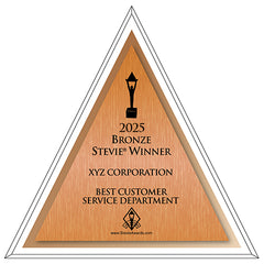 Bronze Stevie Clear Plexi Plaque- Triangle