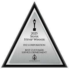 Silver Stevie Black Plexi Plaque- Triangle