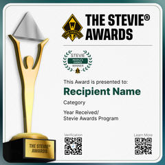 People's Choice Stevie® Award e-Certificate - NEW!