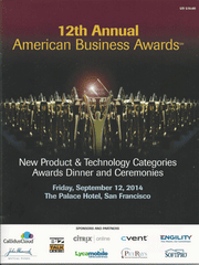 2014 American Business Awards - New Product & Technology Awards Banquet Program Book