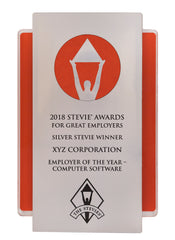 Silver Stevie Silhouette Wall Plaque for 2022 German Stevie Award Winners